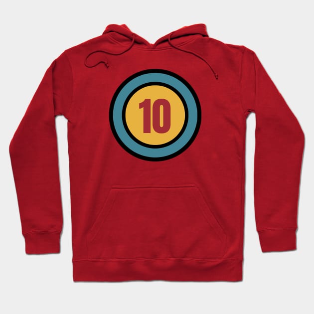 The Number 10 - ten - tenth Hoodie by Siren Seventy One